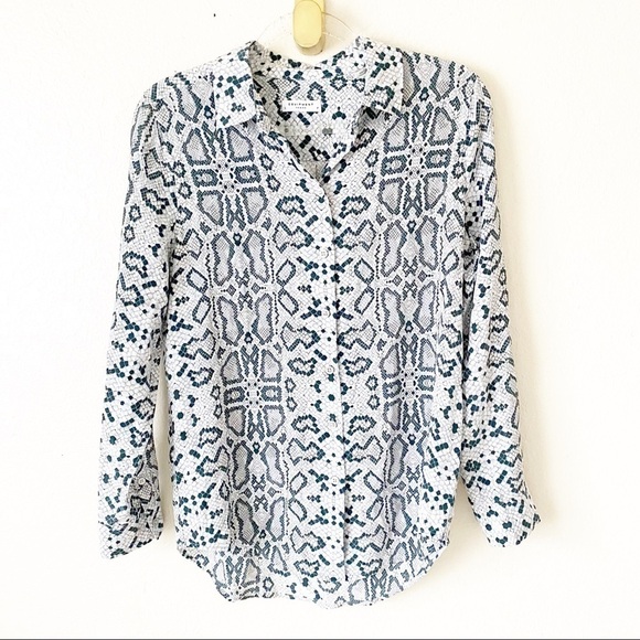 Equipment Essential Python Print Silk Shirt size small - Picture 9 of 16